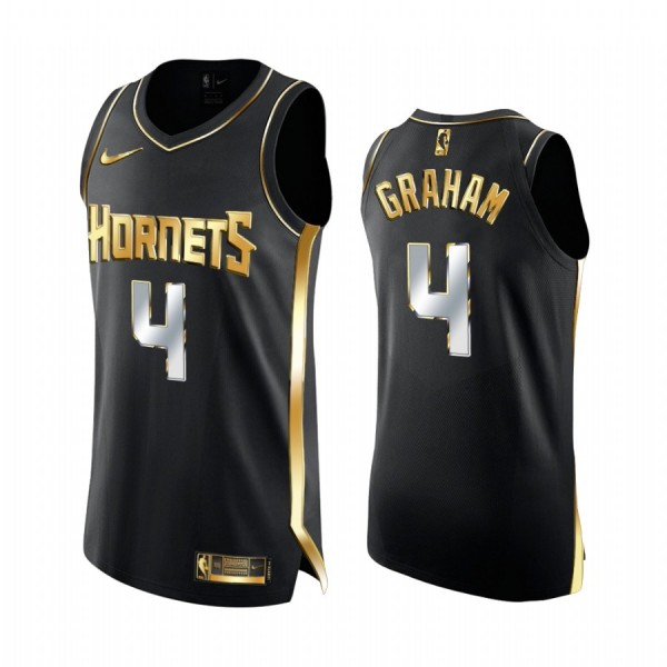 Charlotte Hornets Trikot Devonte Graham 4 2020-21 Schwarz Golden Edition Swingman - Herren
